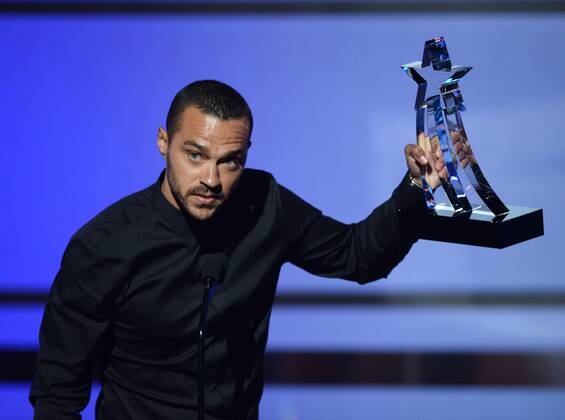 Grey s Anatomy actor and activist Jesse Williams accepts the Humanitarian Award onstage during the 16th annual BET Awards at Microsoft Theater in Los Angeles on June 26, 2016. When Williams, the star executive producer of the documentary Stay Woke: The Black Lives Matter Movement accepted the award, his emotional speech practically broke the internet.  LAP20160626802 JIMxRUYMEN