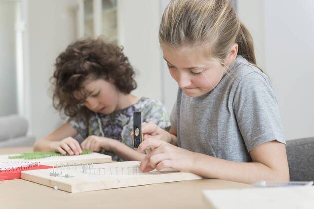 Two girls making nail images model released Symbolfoto property released  NHF001520