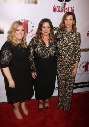 July 12, 2016 - New York, New York, U.S. - Actress SARAH BAKER, actress, award winner MELISSA MCCARTNEY and actress KRISTEN WIIG attend the 2016 Gilda Radner Award For Innovation In Comedy held Carolines On Broadway. New York U.S. - ZUMAk03_