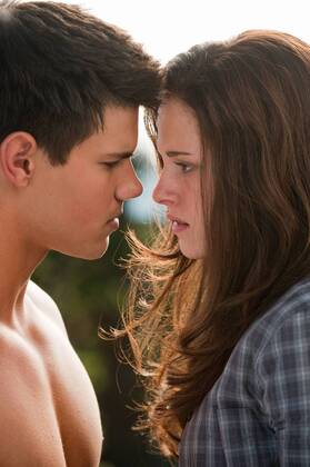 RELEASE DATE: June 30, 2010. MOVIE TITLE: The Twilight Saga: Eclipse. STUDIO: Summit Entertainment. PLOT: As a string of mysterious killings grips Seattle, Bella, whose high school graduation is fast approaching, is forced to choose between her love for vampire Edward and her friendship with werewolf Jacob. PICTURED: KRISTEN STEWART as Bella Swan and TAYLOR LAUTNER as Jacob Black. - ZUMAg90_