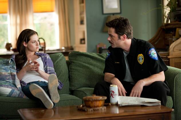 RELEASE DATE: June 30, 2010. MOVIE TITLE: The Twilight Saga: Eclipse. STUDIO: Summit Entertainment. PLOT: As a string of mysterious killings grips Seattle, Bella, whose high school graduation is fast approaching, is forced to choose between her love for vampire Edward and her friendship with werewolf Jacob. PICTURED: KRISTEN STEWART as Bella Swan and BILLY BURKE as Charlie Swan. - ZUMAg90_