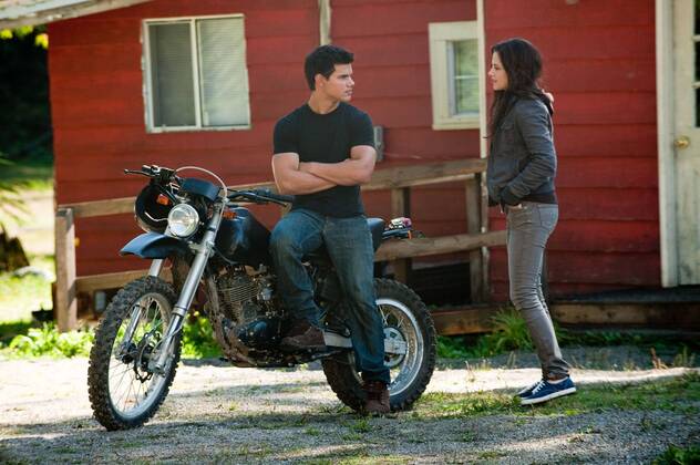 RELEASE DATE: June 30, 2010. MOVIE TITLE: The Twilight Saga: Eclipse. STUDIO: Summit Entertainment. PLOT: As a string of mysterious killings grips Seattle, Bella, whose high school graduation is fast approaching, is forced to choose between her love for vampire Edward and her friendship with werewolf Jacob. PICTURED: TAYLOR LAUTNER as Jacob Black and KRISTEN STEWART as Bella Swan. - ZUMAg90_