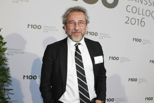 Presentation of the M100 Media Prize in Potsdam Can Dundar is a Turkish journalist, documentary maker and author. Working as a TV presenter columnist and former editor of Cumhuriyet, was in 2015 charged with espionage. Can Dundar after the award of the M100 Media Prize in the Orangery Palace in Potsdam.  SimonexKuhlmey