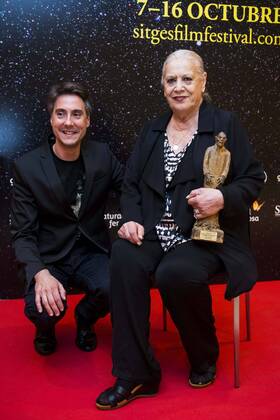 Spanish actress Terele Pavez receive the Nosferatu Award at Festival de Cine Fantastico de Sitges in Barcelona. October 12, Spain. 2016.  (20161012018)