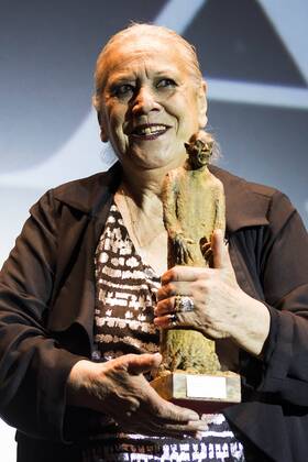 Spanish actress Terele Pavez receive the Nosferatu Award at Festival de Cine Fantastico de Sitges in Barcelona. October 12, Spain. 2016.  (20161012011)