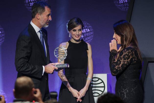 15.10.16. Dolores Redondo Planeta award gala in Barcelona King Felipe and queen Letizia attending the gala  IsmaelxTato