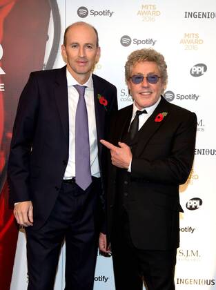 English singer Roger Daltrey and Peter Leathem attending the Music Industry Trusts Award, at Grosvenor House in London. NOVEMBER 7th 2016  DFLx163483
