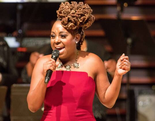 November 15, 2016 - Philadelphia, Pennsylvania, U.S - Grammy nominated R&B singer, LEDISI, performing at the Marian Anderson Award show in Philadelphia Pa. The 2016 Award was presented to Leon Huff, Kenny Gamble and Patti LaBelle Philadelphia U.S. - ZUMArf1_ 20161115_zaf_rf1_010