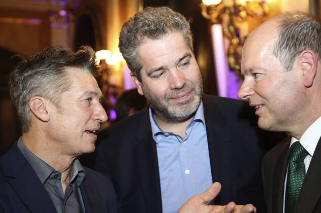 Tobias Moretti, Stephan Blahut und Norbert Lux bei der Preisverleihung der Green Brands Austria 2016 im Palais Eschenbach. Wien, 28.11.2016 Foto:xF.xJ.xMorgenbesserx xFuturexImage