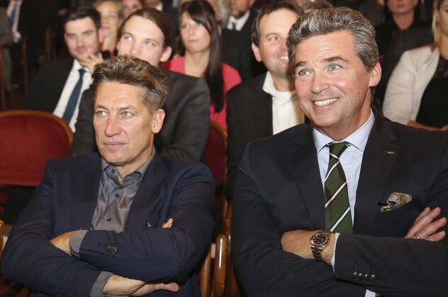 Tobias Moretti und Andreas Gnesda bei der Preisverleihung der Green Brands Austria 2016 im Palais Eschenbach. Wien, 28.11.2016 Foto:xF.xJ.xMorgenbesserx xFuturexImage