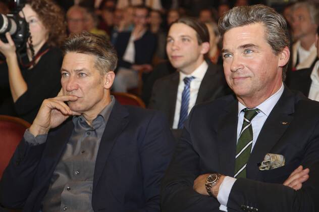 Tobias Moretti und Andreas Gnesda bei der Preisverleihung der Green Brands Austria 2016 im Palais Eschenbach. Wien, 28.11.2016 Foto:xF.xJ.xMorgenbesserx xFuturexImage