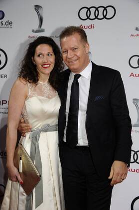 Andreas Steinfatt mit Ehefrau Elisabeth 10 Jahre Audi Generation Award Preis, Auszeichnung Hotel Bayerischer Hof München 07. Dezember 2016