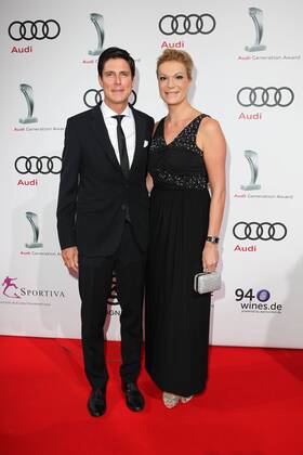Maria Hoefl-Riesch mit Ehemann Marcus Hoefl, Audi Generation Award 2016 im Hotel Bayerischer Hof in Muenchen am 07.12.2016