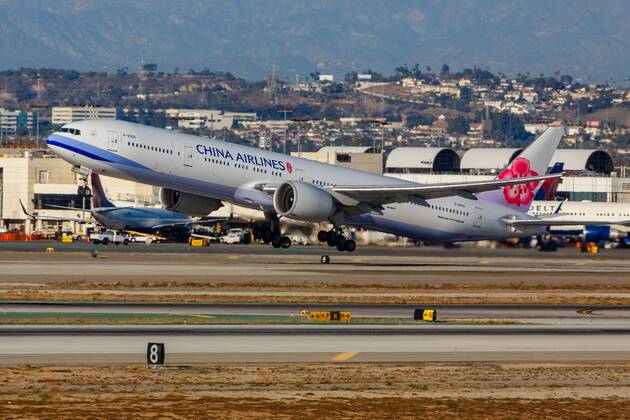 USA, United States of America, California, Los Angeles, 21.10.2016: Los Angeles International Airport, China Airlines Boeing 777-36N(ER), Registration: B18055