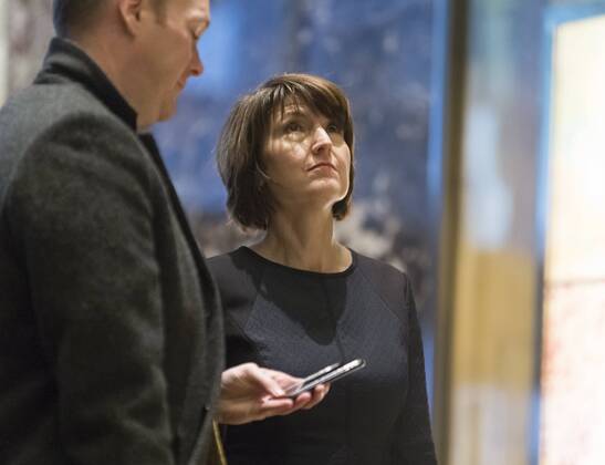 December 12, 2016 - New York, New York, United States of America - United States Representative Cathy McMorris Rogers (Republican of Oregon) is seen in the lobby of Trump Tower in New York, NY, USA upon her arrival for a meeting with US President-elect Donald Trump on December 12, 2016. .Credit: Pool via CNP New York United States of America - ZUMAs152 20161212_zaa_s152_024