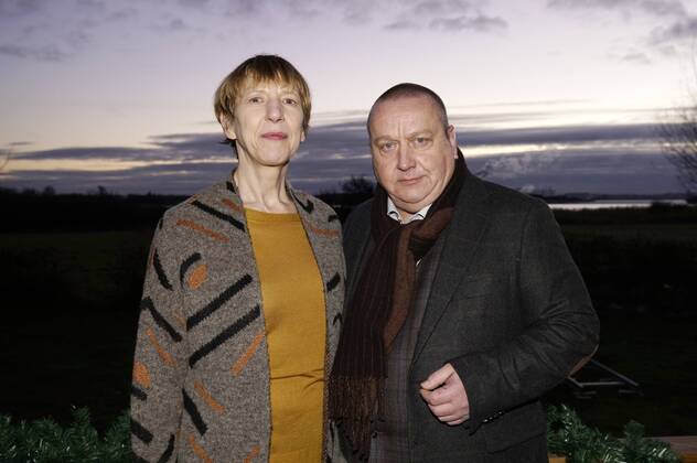 Katharina Blaschke und Udo Kroschwald beim Fototermin am Set der ZDF Krimiserie SOKO Wismar - Bittere Weihnacht am Fischkaten 50. Wismar, 12.12.2016 Foto:xT.xBartillax xFuturexImage