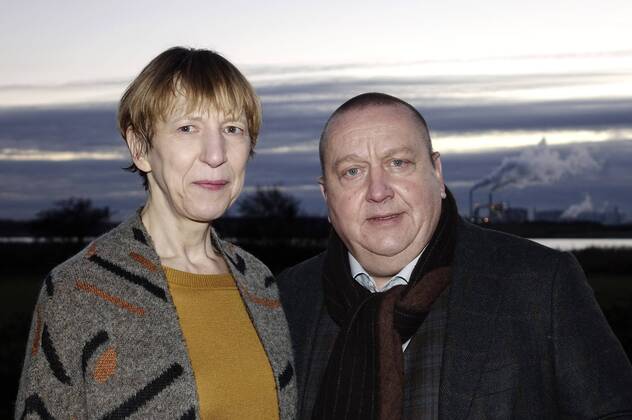 Katharina Blaschke und Udo Kroschwald beim Fototermin am Set der ZDF Krimiserie SOKO Wismar - Bittere Weihnacht am Fischkaten 50. Wismar, 12.12.2016 Foto:xT.xBartillax xFuturexImage