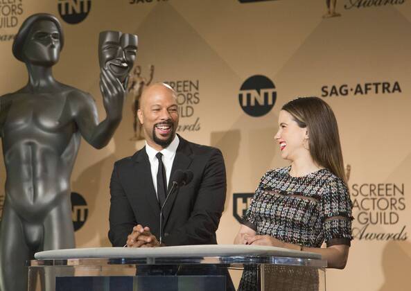 December 14, 2016 - West Hollywood, California, U.S - Common and Sophia Bush at the 23rd Annual Screen Actors Guild Awards Nominations announcement at the Pacific Design Center on Wednesday, December 14, 2016 in West Hollywood, California. West Hollywood U.S. - ZUMAp124 20161214_zaa_p124_020