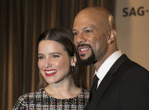 December 14, 2016 - West Hollywood, California, U.S - Common and Sophia Bush at the 23rd Annual Screen Actors Guild Awards Nominations announcement at the Pacific Design Center. West Hollywood U.S. - ZUMAp124 20161214_zaa_p124_005