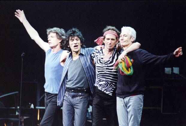 Aug. 20, 2007 - K54205MBR.THE ROLLING STONES PERFORM IN CONCERT.FIRST UNION CENTER 09-20-2002. MICHAEL BRITO- MICK JAGGER BILL WYMAN, KEITH RICHARDS CHARLIE WATTS, KEITH RICHARDS - ZUMAg49_ 20070820_gaf_g49_041