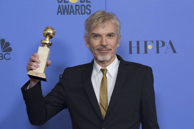 January 8, 2017 - Beverly Hills, California, U.S - After winning the category of BEST PERFORMANCE BY AN ACTOR IN A TELEVISION SERIES ? DRAMA for his role in Goliath, actor Billy Bob Thornton poses backstage in the press room with his Golden Globe Award at the 74th Annual Golden Globe Awards at the Beverly Hilton in Beverly Hills, CA on Sunday, January 8, 2017. Beverly Hills U.S. - ZUMAp124 20170108_zaa_p124_029
