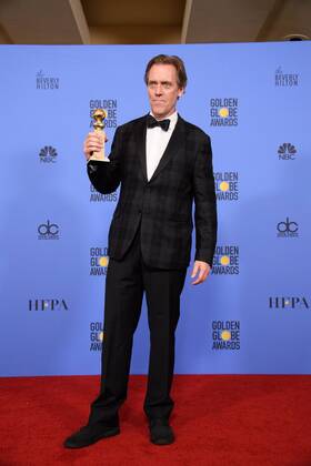 Jan 8, 2017 - Beverly Hills, California, U.S - After winning the category of BEST PERFORMANCE BY AN ACTOR IN A SUPPORTING ROLE IN A SERIES, MINI-SERIES OR MOTION PICTURE MADE FOR TELEVISION for his role in The Night Manager, actor HUGH LAURIE poses backstage in the press room with his Golden Globe Award at the 74th Annual Golden Globe Awards at the Beverly Hilton in Beverly Hills, CA on Sunday, January 8, 2017. Beverly Hills U.S - ZUMAz03_ 20170108_sha_z03_464