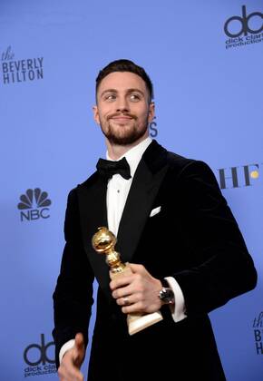 Aaron Taylor-Johnson winner of the award for Best Performance by an Actor in a Supporting Role in Any Motion Picture appears backstage during the 74th annual Golden Globe Awards at the Beverly Hilton Hotel in Beverly Hills, California on January 8, 2017.  LAP20170108664 JIMxRUYMEN