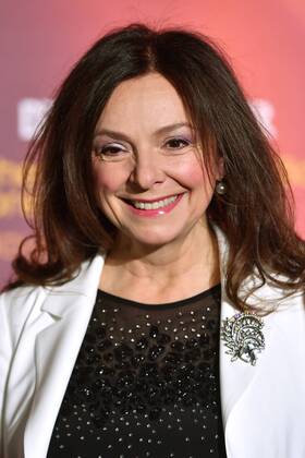 Uschi Daemmrich von Luttitz (Moderatorin), Einzelbild, angeschnittenes, Einzelmotiv,Portraet,Portrait,Porträt. Bayerischer Filmpreis 2017-Red Carpet,Roter Teppich,am 20.01.2017 im Prinzregententheater in Muenchen.