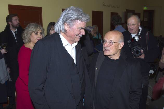 Peter Simonischek und Volker Schlöndorff bei der Verleihung vom Ernst-Lubitsch-Preis 2017 im Kino Babylon. Berlin, 29.01.2017 Foto:xC.xBehringx xFuturexImage