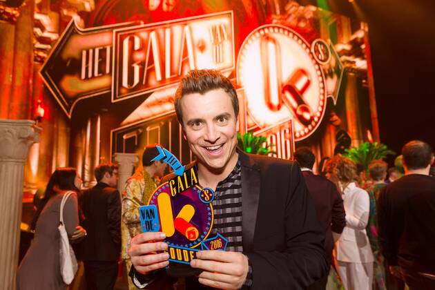 actor and singer Niels Destadsbader pictured during the Gala van de Gouden K s award show, organized by Flemish children s television channel Ketnet, Saturday 04 February 2017 in Brussels.  JAMESxARTHURxGEKIERE 05040254