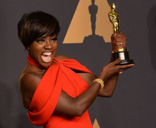 Actress Viola Davis, winner of the award for Actress in a Supporting Role for Fences , appears backstage during the 89th annual Academy Awards at Loews Hollywood Hotel in the Hollywood section of Los Angeles on February 26, 2017.  LAP20170226914 JIMxRUYMEN