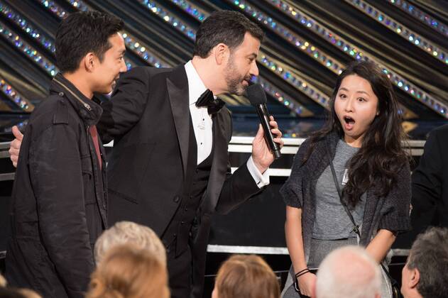 Feb 26, 2017 - Hollywood, California, U.S - Jimmy Kimmel surprises tourists with an onstage appearance during the live ABC Telecast of The 89th Oscars at the Dolby Theatre in Hollywood, CA on Sunday, February 26, 2017. Hollywood U.S. - ZUMAz03_ 20170226_sho_z03_673 Copyright: xAaronxPoolex