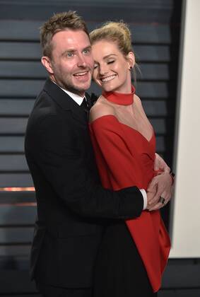 Chris Hardwick and his wife Lydia Hearst attend the Vanity Fair Oscar Party at the Wallis Annenberg Center for the Performing Arts in Beverly Hills, California on February 26, 2017.  LAP201702262115 CHRISTINExCHEW