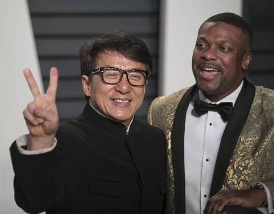 February 26, 2017 - Beverly Hills, California, U.S - Jackie Chan & Chris Tucker on the red carpet at the 2017 Vanity Fair Oscar Party held at the Wallis Annenberg Center in Beverly Hills, California, Sunday February 26, 2017. Beverly Hills U.S. - ZUMAp124 20170226_zaa_p124_818 Copyright: xJavierxRojasx
