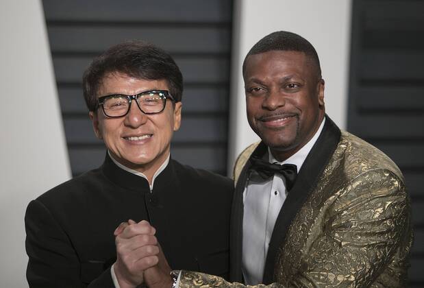 February 26, 2017 - Beverly Hills, California, U.S - Jackie Chan & Chris Tucker on the red carpet at the 2017 Vanity Fair Oscar Party held at the Wallis Annenberg Center in Beverly Hills, California, Sunday February 26, 2017. Beverly Hills U.S. - ZUMAp124 20170226_zaa_p124_808 Copyright: xJavierxRojasx