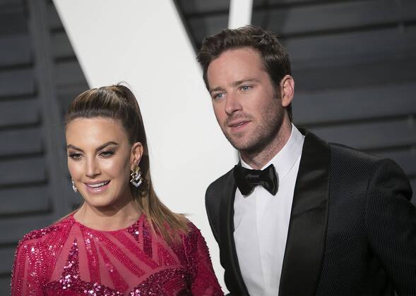 February 27, 2017 - Beverly Hills, California, U.S - Armie Hammer & Elizabeth Chambers on the red carpet at the 2017 Vanity Fair Oscar Party held at the Wallis Annenberg Center in Beverly Hills, California, Sunday February 26, 2017. JAVIER ROJAS PI Beverly Hills U.S. - ZUMAp124 20170227_zaa_p124_142 Copyright: xPrensaxInternacionalx