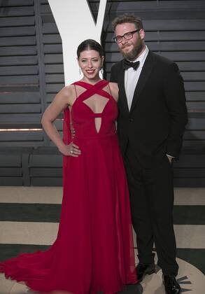 February 26, 2017 - Beverly Hills, California, U.S - Seth Rogen & Lauren Miller on the red carpet at the 2017 Vanity Fair Oscar Party held at the Wallis Annenberg Center in Beverly Hills, California, Sunday February 26, 2017. Beverly Hills U.S. - ZUMAp124 20170226_zaa_p124_832 Copyright: xJavierxRojasx