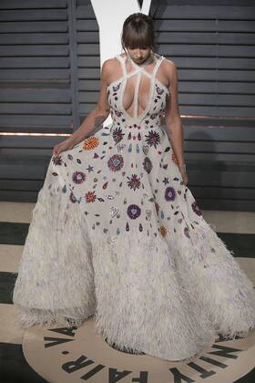 February 27, 2017 - Beverly Hills, California, U.S - Jackie Cruz on the red carpet at the 2017 Vanity Fair Oscar Party held at the Wallis Annenberg Center in Beverly Hills, California, Sunday February 26, 2017. JAVIER ROJAS PI Beverly Hills U.S. - ZUMAp124 20170227_zaa_p124_158 Copyright: xPrensaxInternacionalx