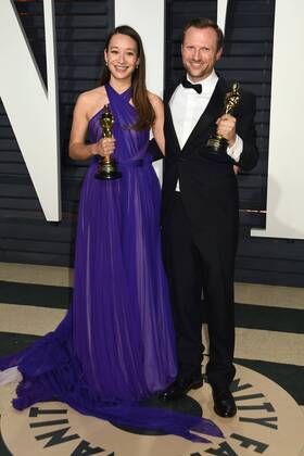 February 27, 2017 - Beverly Hills, CA, United States - 26 February 2017 - Beverly Hills, California - Joanna Natasegara, Orlando von Einsiedel. 2017 Vanity Fair Oscar Party held at the Wallis Annenberg Center. Photo Credit: AdMedia Beverly Hills United States - ZUMAa123 20170227_zaa_a123_977 Copyright: xByronxPurvisx