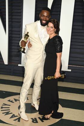 February 27, 2017 - Beverly Hills, CA, United States - 26 February 2017 - Beverly Hills, California - Tarell Alvin McCraney, Adele Romanski. 2017 Vanity Fair Oscar Party held at the Wallis Annenberg Center. Photo Credit: AdMedia Beverly Hills United States - ZUMAa123 20170227_zaa_a123_980 Copyright: xByronxPurvisx