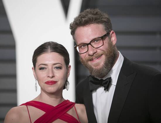February 26, 2017 - Beverly Hills, California, U.S - Seth Rogen & Lauren Miller on the red carpet at the 2017 Vanity Fair Oscar Party held at the Wallis Annenberg Center in Beverly Hills, California, Sunday February 26, 2017. Beverly Hills U.S. - ZUMAp124 20170226_zaa_p124_831 Copyright: xJavierxRojasx