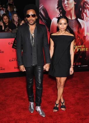 Nov. 18, 2013 - Los Angeles, CA lifornia, U.S. - Lenny Kravitz & Zoe Kravitz arrives for the premiere of the film The Hunger Games: Catching Fire at the Nokia theater. - ZUMAo05_ 20131118_zaf_o05_028 Copyright: xLisaxO Connorx