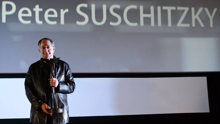 British cinematographer Peter Suschitzky received the Kristian Award for his Contributions to World Cinema at the Prague International Film Festival Febiofest, prior to film The Naked Lunch by David Cronenberg projection, in Prague, Czech Republic, on March 30, 2017. (CTKxPhoto MichalxKamaryt) CTKPhotoP201703300993301  kmt 1