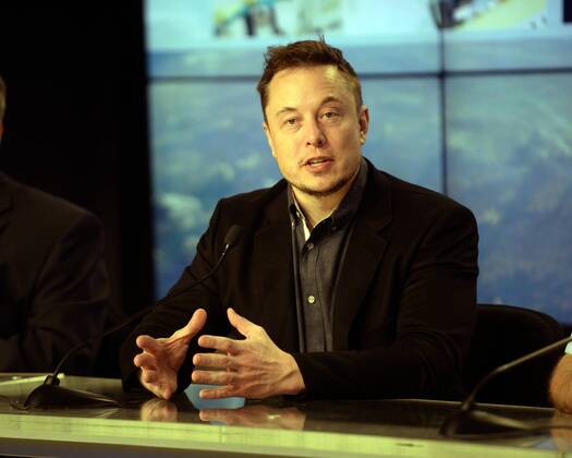 SpaceX CEO Elon Musk replies to questions at a briefing following the successful flight of a flight proven rocket from the Kennedy Space Center, Florida on March 30, 2017. This is the first time that a booster was used to re-launch a payload into space. The vehicle boosted an 11,000 pound satellite for the Luxembourg based company, SES, to provide video, TV and communications services to Latin America, Mexico and the Caribbean.  KSP20170330018 JOExMARINOx-xBILLxCANTRELL