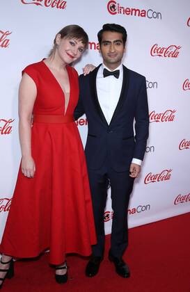 March 30, 2017 - Las Vegas, NV, United States - 30 March 2017 - Las Vegas, NV - Emily Gordon, Kumail Nanjiani. 2017 CinemaCon Big Screen Achievement Awards at Caesar s Palace. Photo Credit: MJT AdMedia Las Vegas United States - ZUMAa123 20170330_zaa_a123_005 Copyright: xMjt Admediax