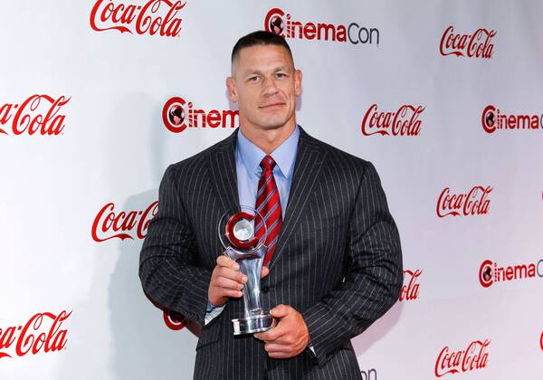 John Cena receipient of the Action Star of the Year award arrives for the CinemaCon 2017 Big Screen Achievement Awards at Caesars Palace, Las Vegas, Nevada on March 30, 2017.  LAV2017033030 JAMESxATOA