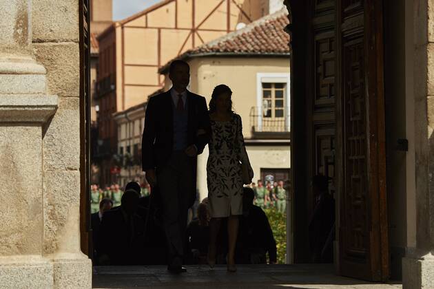 April 20, 2017 - Alcala De Henares, Madrid, Spain - King Felipe VI of Spain, Queen Letizia of Spain attended Cervantes Award to Eduardo Mendoza at the Alcala de Henares University on April 20, 2017 in Alcala de Henares, near of Madrid, Spain Alcala De Henares Spain  - ZUMAg15_ 20170420_zaf_g15_001 Copyright: xJackxAbuinx