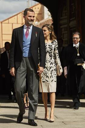 April 20, 2017 - Alcala De Henares, Madrid, Spain - King Felipe VI of Spain, Queen Letizia of Spain attended Cervantes Award to Eduardo Mendoza at the Alcala de Henares University on April 20, 2017 in Alcala de Henares, near of Madrid, Spain Alcala De Henares Spain  - ZUMAg15_ 20170420_zaf_g15_008 Copyright: xJackxAbuinx
