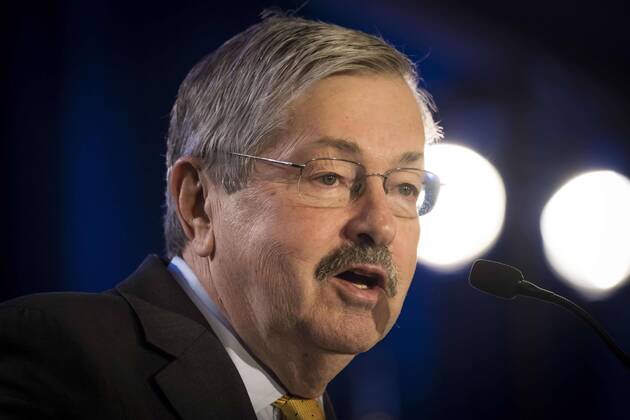February 23, 2017 - Arlington, VA, United States of America - Governor of Iowa Terry Branstad, addresses the USDA 93rd Annual Agricultural Outlook Forum February 23, 2017 in Arlington, Virginia. Arlington United States of America - ZUMAp138 20170223_zaa_p138_041 Copyright: xPrestonxKeresx