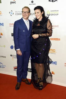Alexander Dobrindt und Dorothee Bär bei der Verleihung des Deutschen Computerspielpreises 2017 im WECC Westhafen Event & Convention Center. Berlin, 26.04.2017 Foto:xF.xKernx xFuturexImage